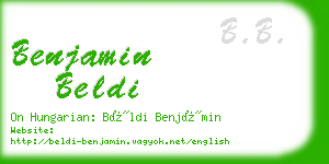 benjamin beldi business card